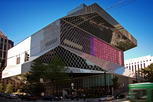 Топ 10 Библиотек с современной архитектурой и дизайном
Центральная библиотека Сиэтла (Seattle Central Library)