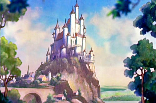 Топ 15 вдохновений архитектуры ДиснеяЗамок королевы из мультфильма "Белоснежка и семь гномов/Замок Золушки", основанный на замке Сеговия, Испания