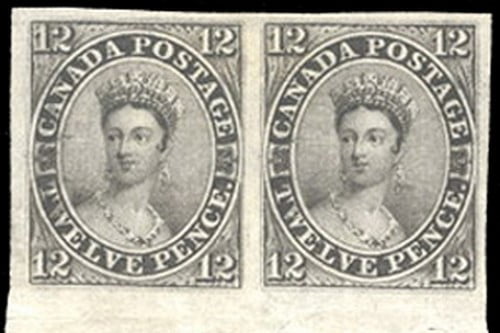 Самые ценные и редкие почтовые маркиКанада 12-пенсов Черный Canada 12-pence Black