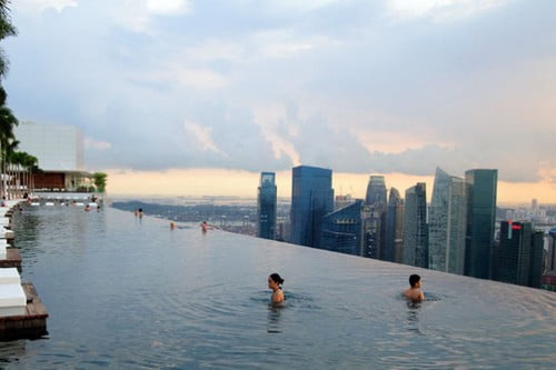 10 Экзотических Пейзажных бассейновОтель Марина Бэй Сэндс Marina Bay Sands Hotel