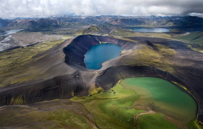 Вулканное озеро в Исландии Iceland Volcano Lake