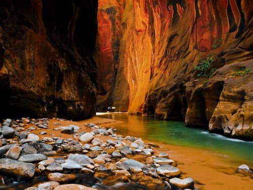 10 Потрясающих фотографий красивых мест по всему мируПесчаниковые скалы в национальном парке Зайон - штат Юта, США ( Utah, USA )